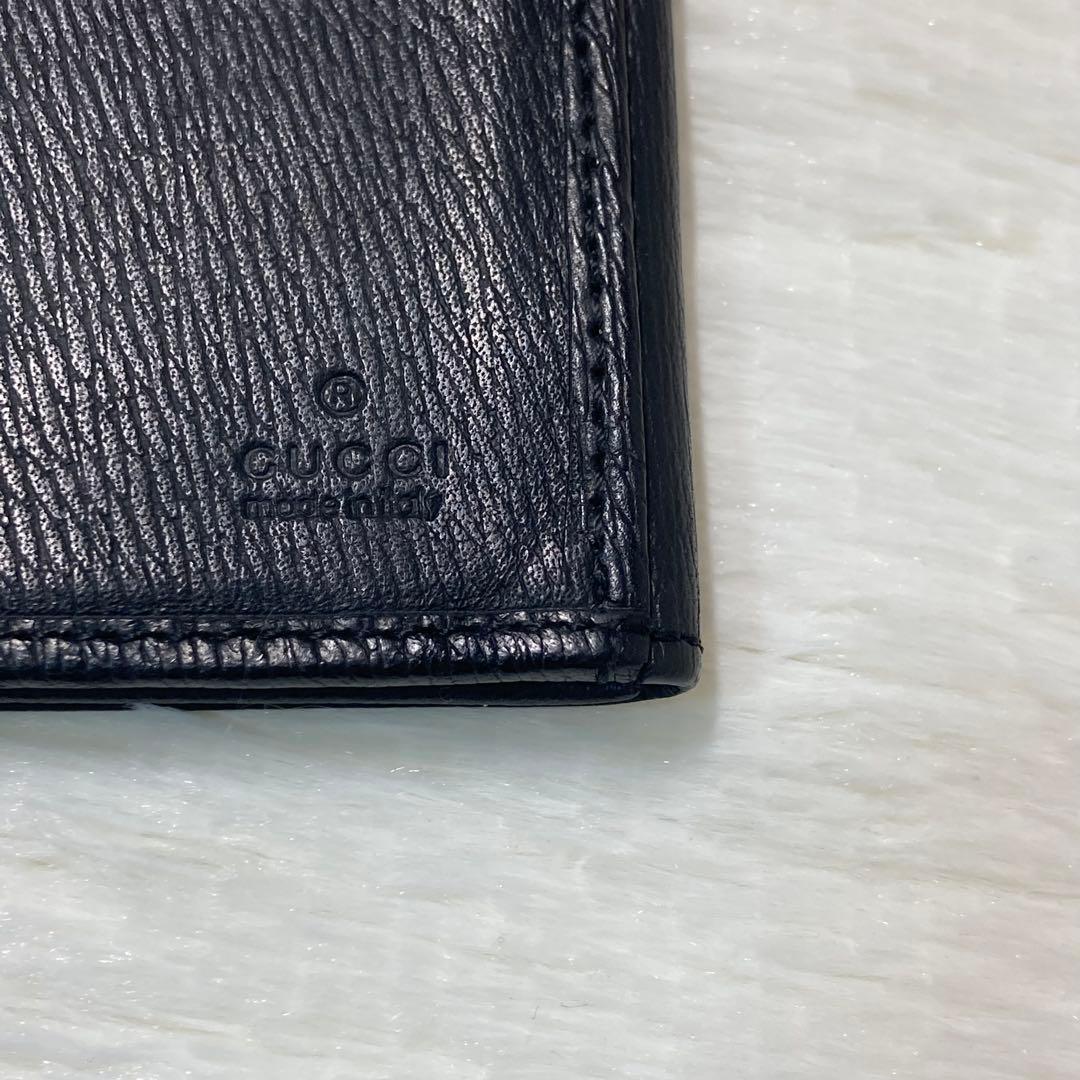格安　GUCCI グッチ　ジャッキー　長財布　レザー　二つ折り　黒　人気　定番