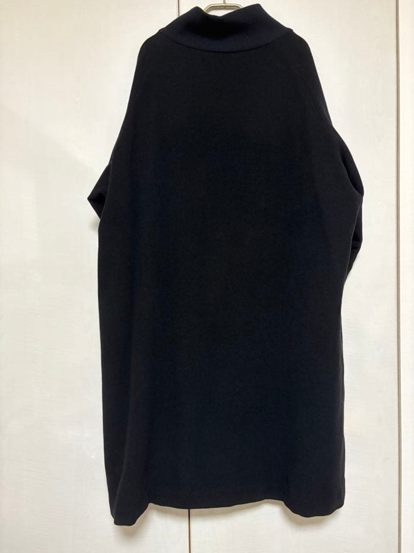 Y’s ウール　アンゴラ混　ダブルジップコート　黒