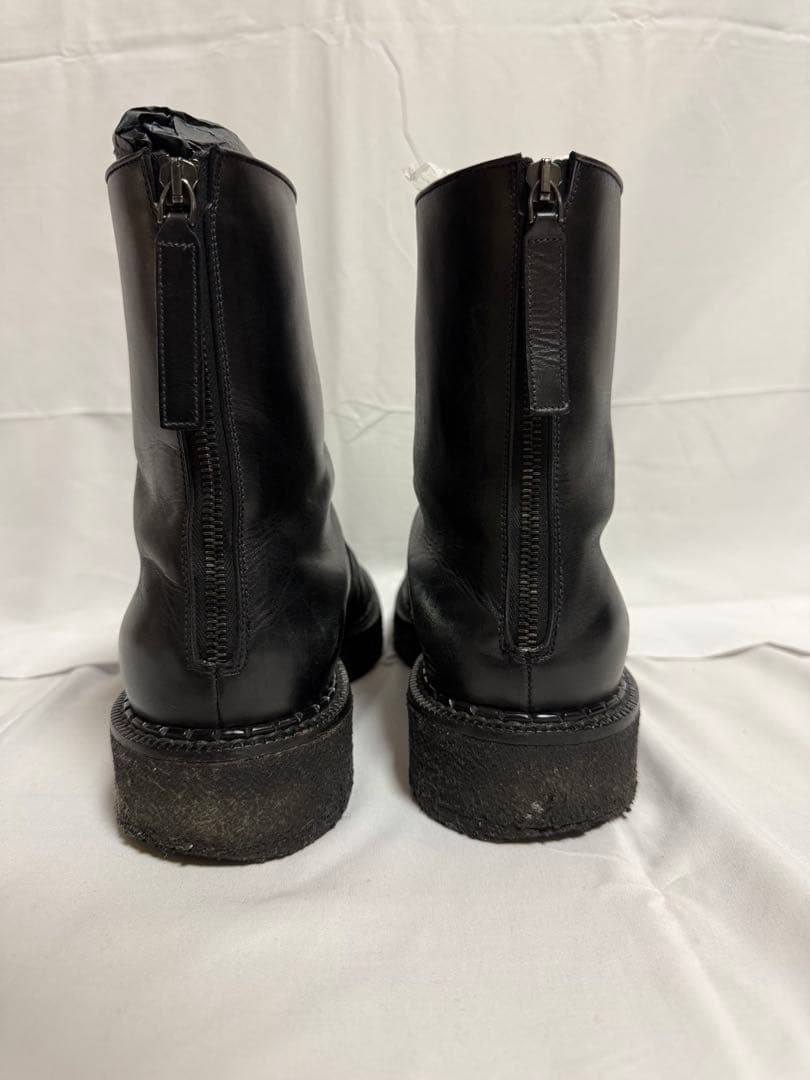 JIL SANDERブラックレザー ジッパーブーツ