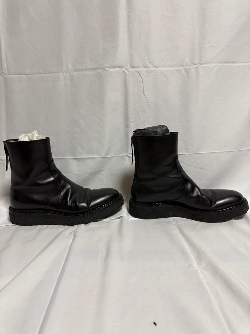 JIL SANDERブラックレザー ジッパーブーツ