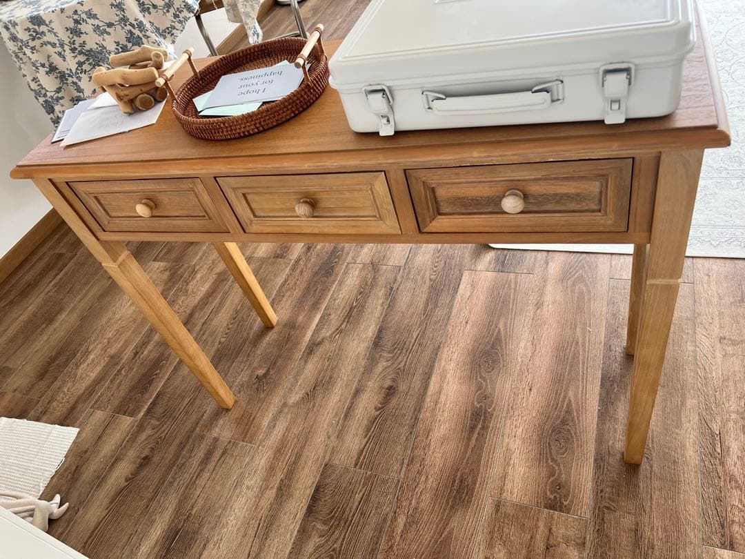 【本日で出品終了】コンソールデスク 木目オーブテーブル ナチュラルアンティーク