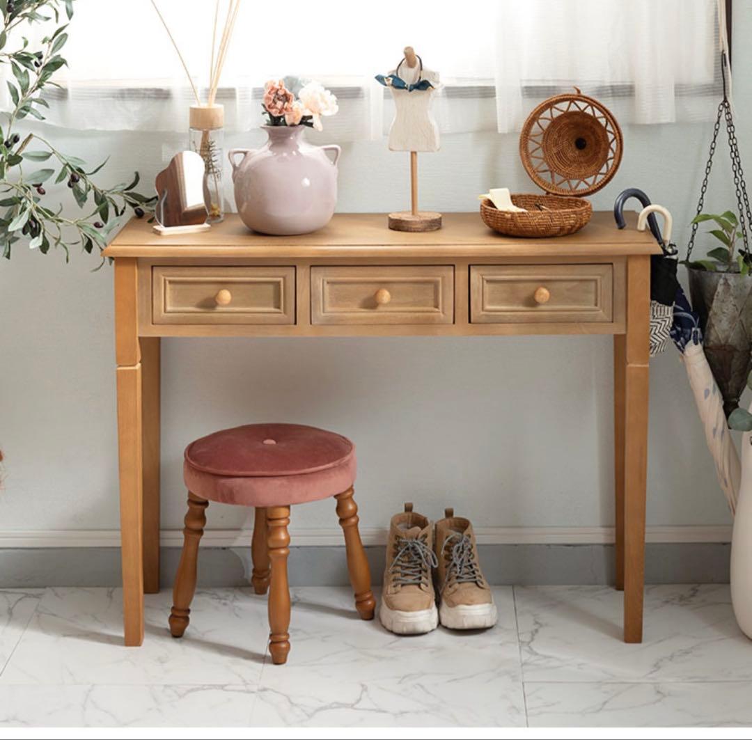 【本日で出品終了】コンソールデスク 木目オーブテーブル ナチュラルアンティーク