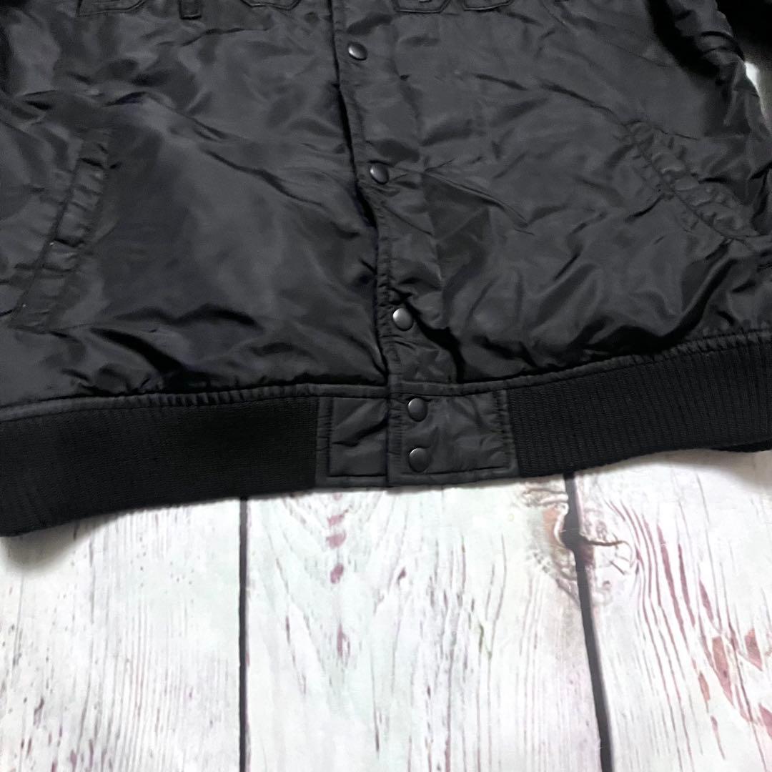 【レア廃盤】OLD STUSSY MA-1フライトジャケット 刺繍ロゴ Ｌサイズ