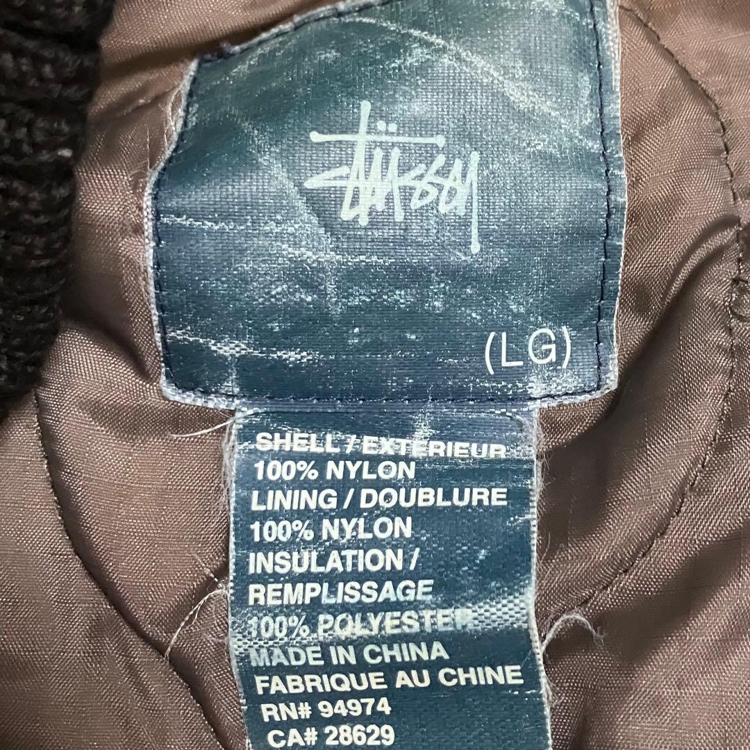 【レア廃盤】OLD STUSSY MA-1フライトジャケット 刺繍ロゴ Ｌサイズ