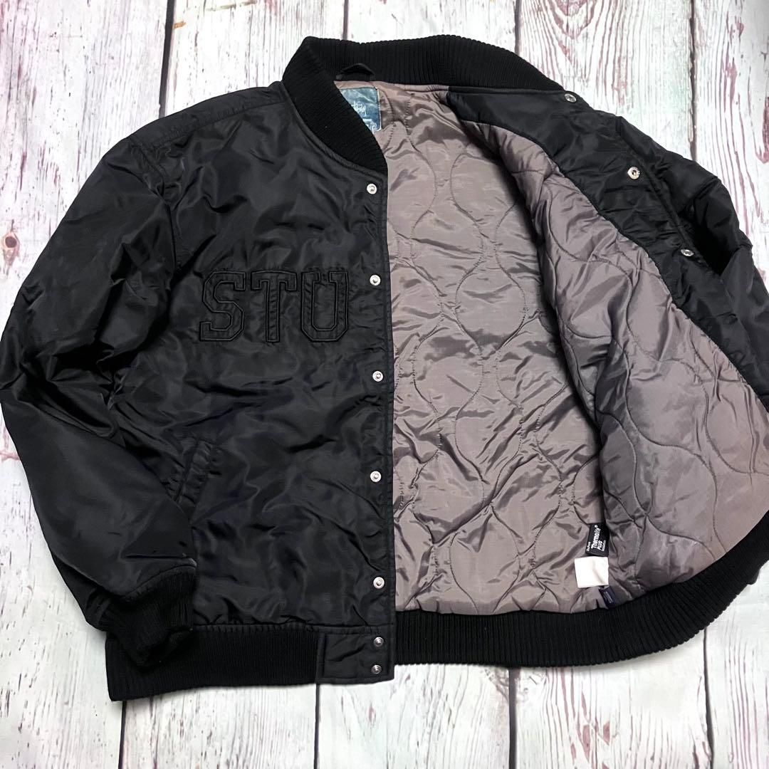 【レア廃盤】OLD STUSSY MA-1フライトジャケット 刺繍ロゴ Ｌサイズ