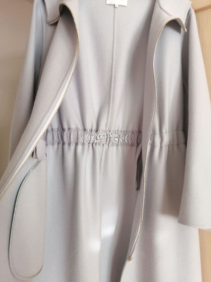 最終値下げ‼️ベイジ RIGAUD フーデット ロングコート