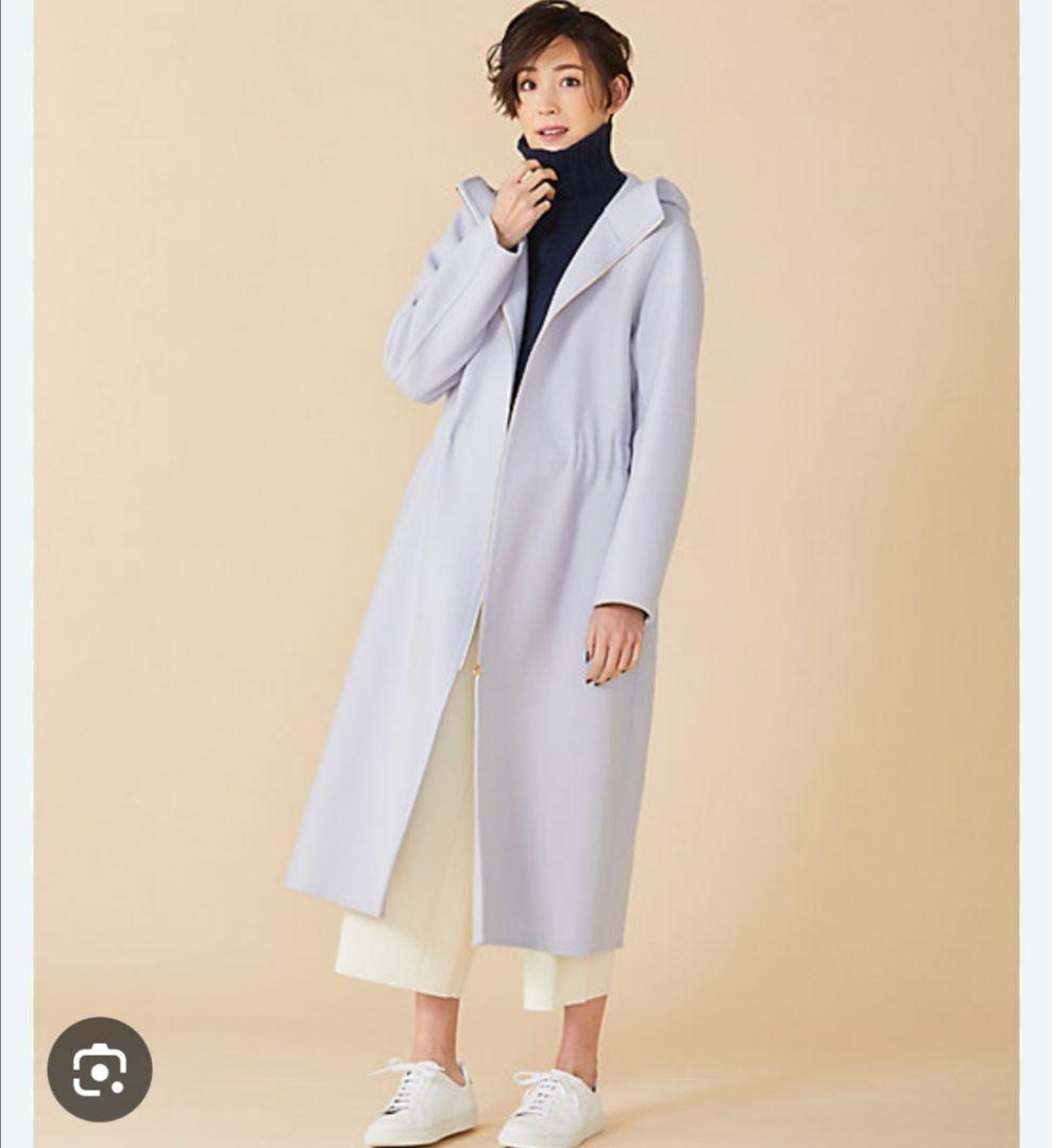 最終値下げ‼️ベイジ RIGAUD フーデット ロングコート