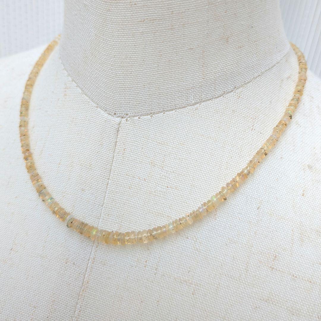 【値下げしました/美しい遊色】 K18 オパール ネックレス 約41.5cm