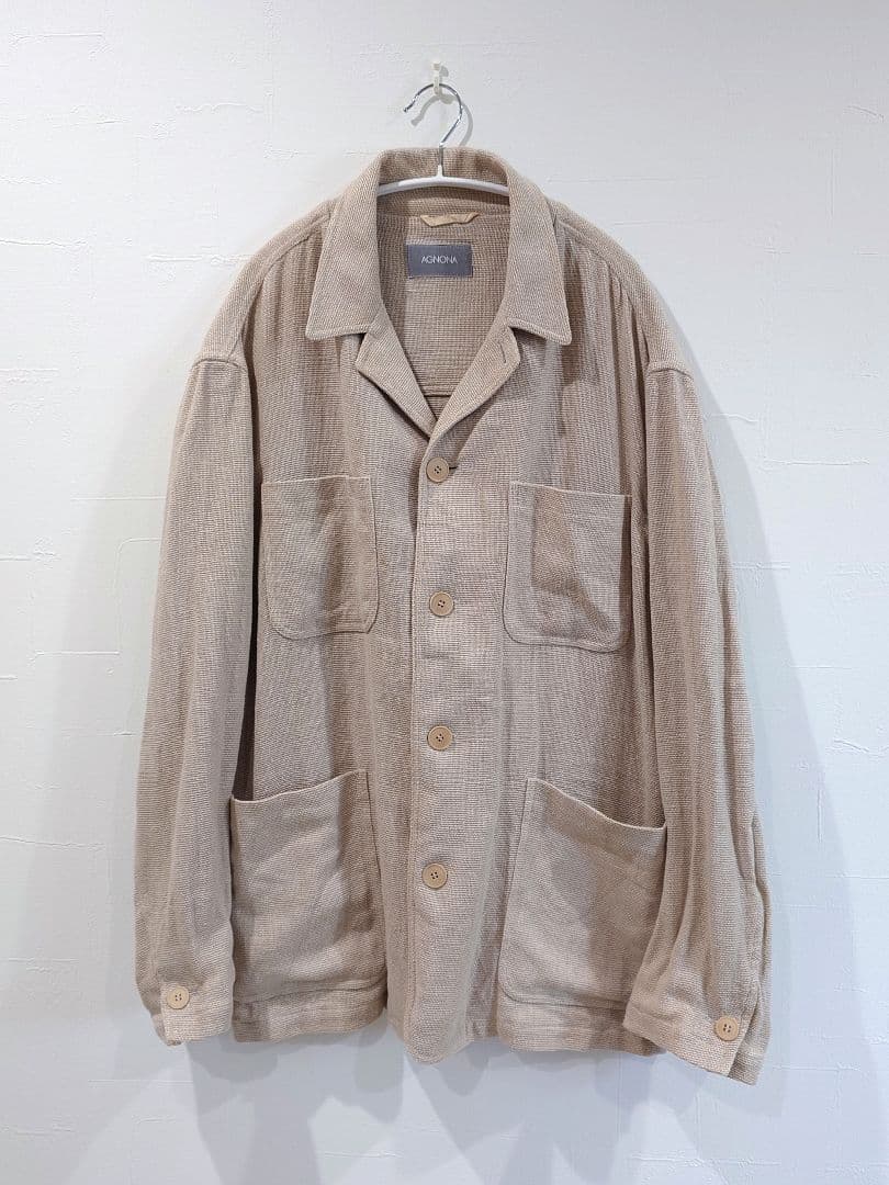 AGNONA ベージュ テーラードジャケット