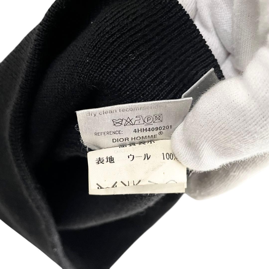 《超美品》ディオール ニット帽 Bee 刺繍 ハチ 蜂 ウール ブラック 黒