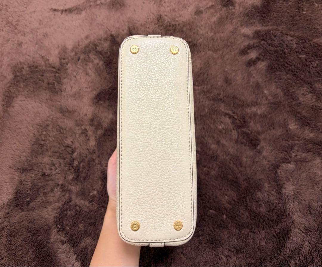 【美品】トリーバーチ ショルダーバッグ アイボリー レザー 斜めがけ