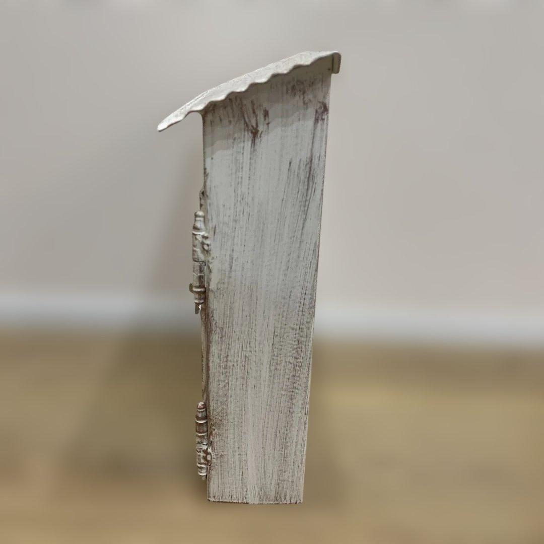 郵便受け【未使用品】ポスト鍵付き　ホワイト　アンティーク　ビンテージ風　イタリア