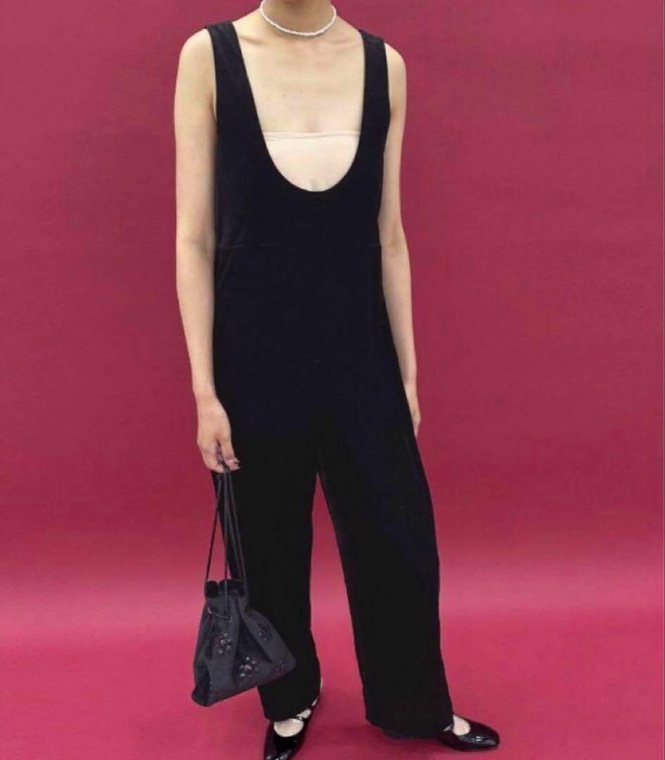 edit for lulu ベロア オールインワン サロペット