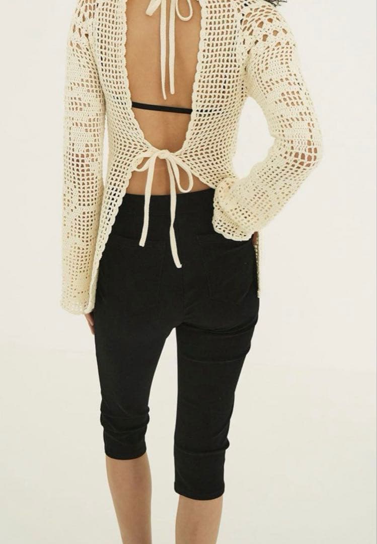 CLANEクラネ CAPRI RIB PANTS カプリリブパンツ