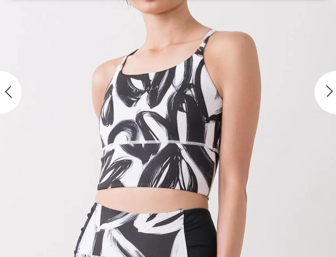 (新品) SURALA ホワイトタンクトップ&クロップドトップ Lサイズ