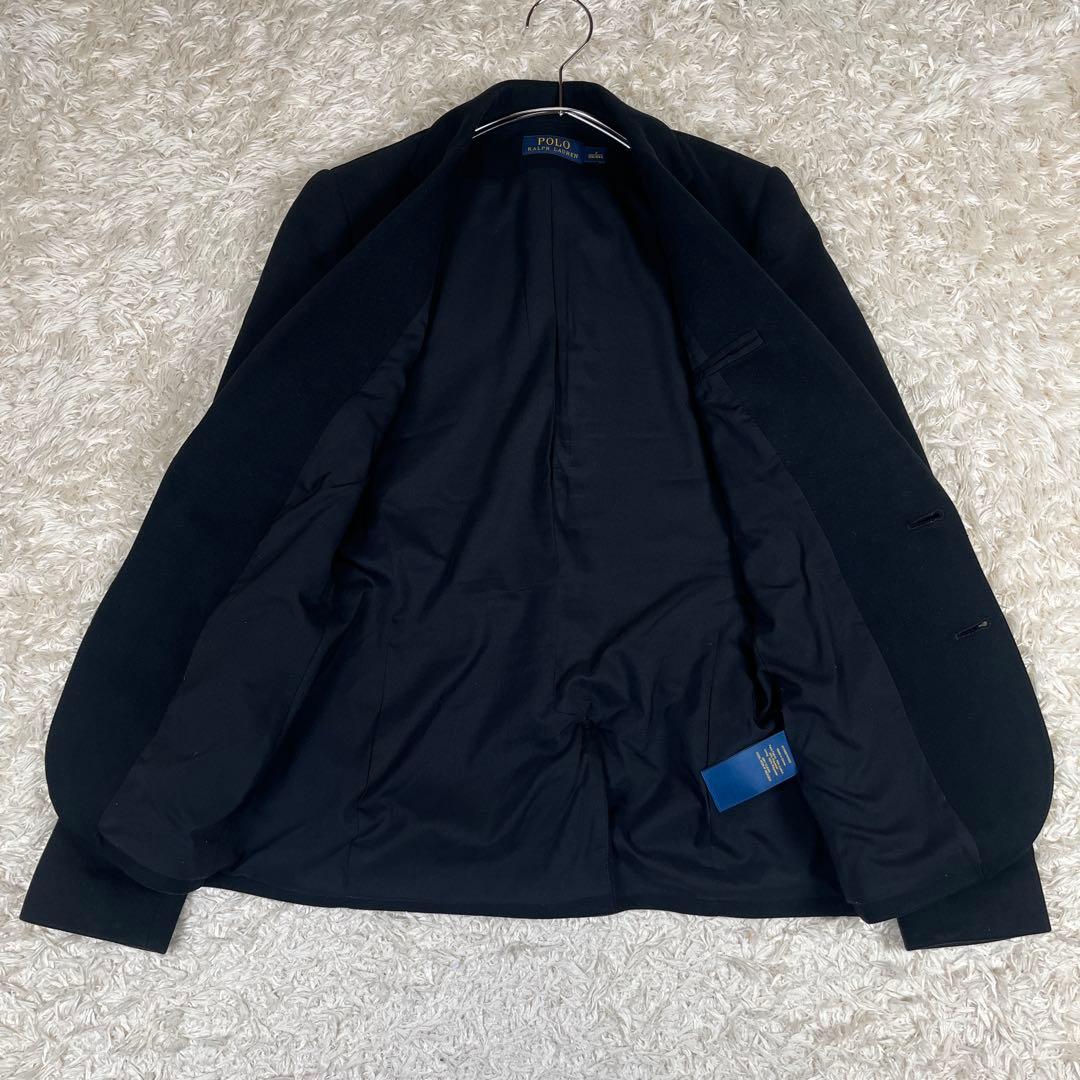 ポロラルフローレン 金ボタン 刺繍 エンブレム ブレザー S相当 ブラック