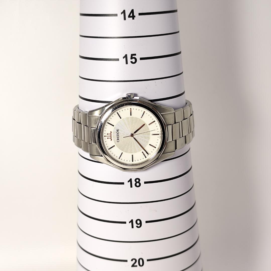 稼働 希少 美品 セイコー クレドール シグノ クォーツ 腕時計 文字盤ホワイト