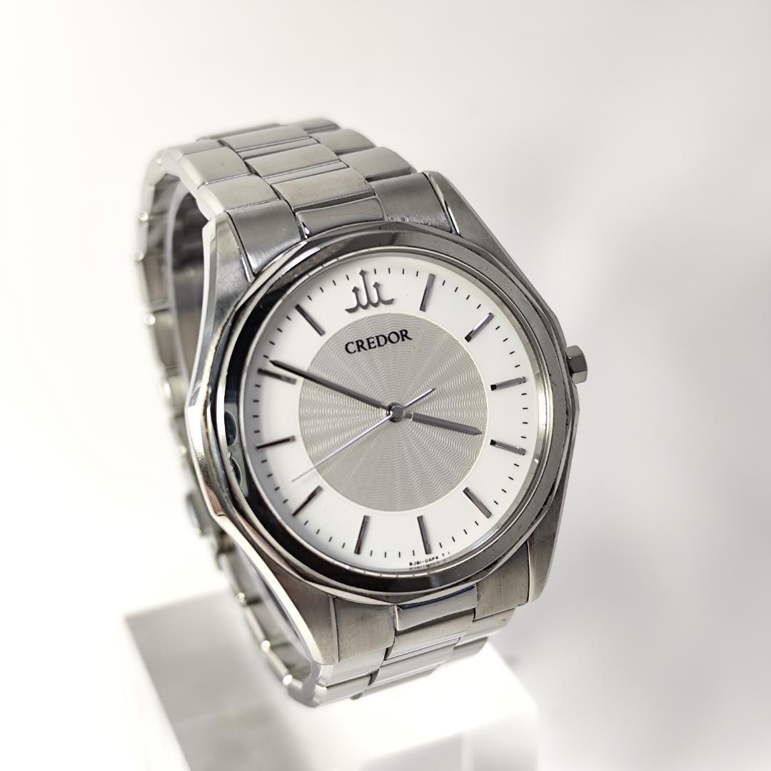 稼働 希少 美品 セイコー クレドール シグノ クォーツ 腕時計 文字盤ホワイト