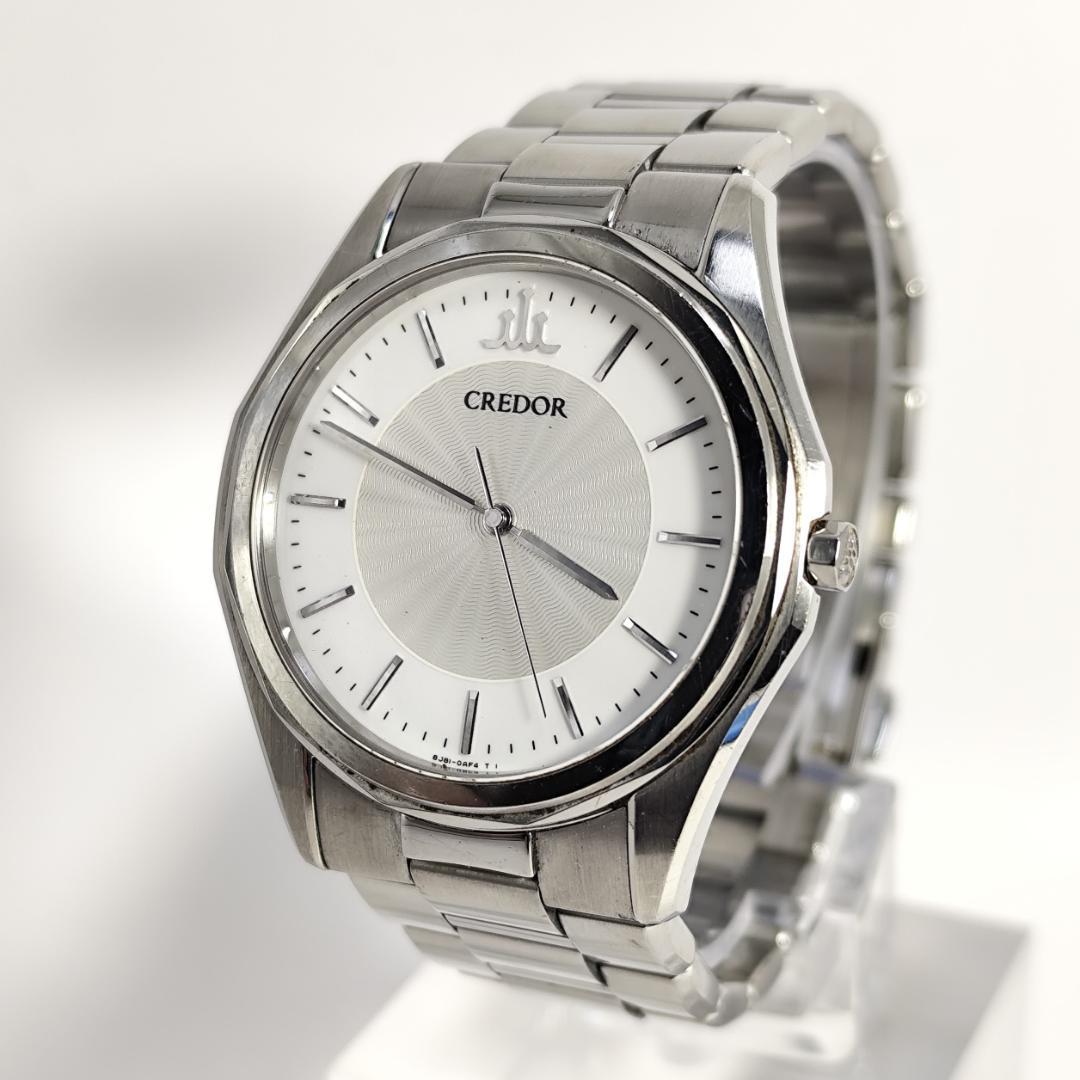 稼働 希少 美品 セイコー クレドール シグノ クォーツ 腕時計 文字盤ホワイト