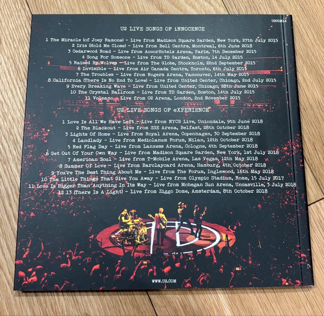 U2 ファンクラブ　限定　ライブ　CD ２枚組　innocence experi