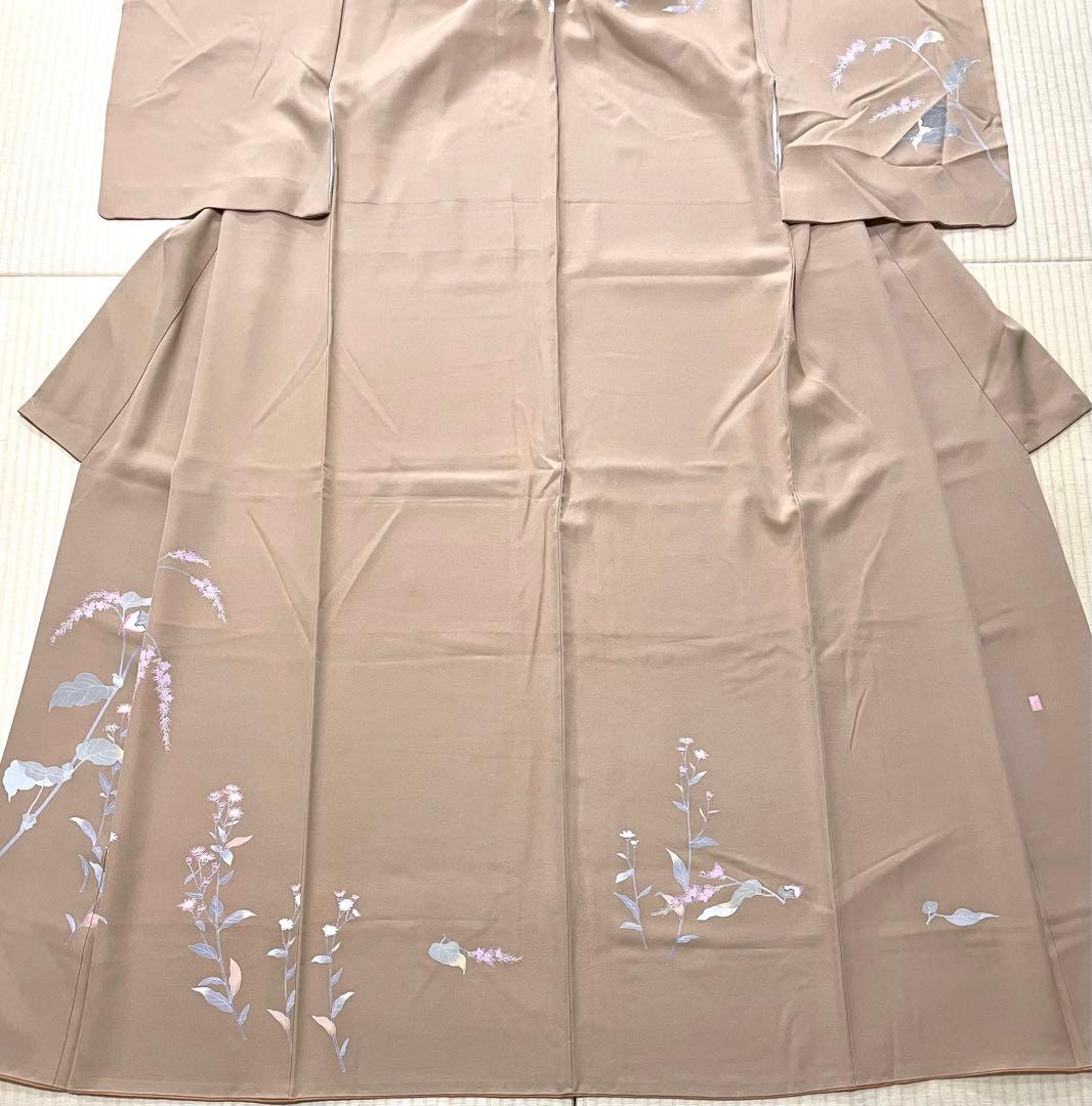 作家物 手描き友禅 付け下げ ひとつ紋