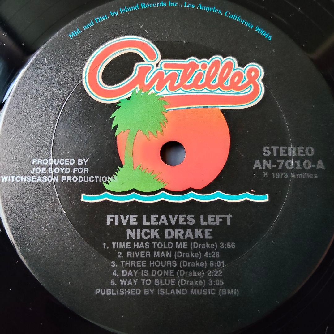 Nick Drake　ニック・ドレイク　Five Leaves Left　LP