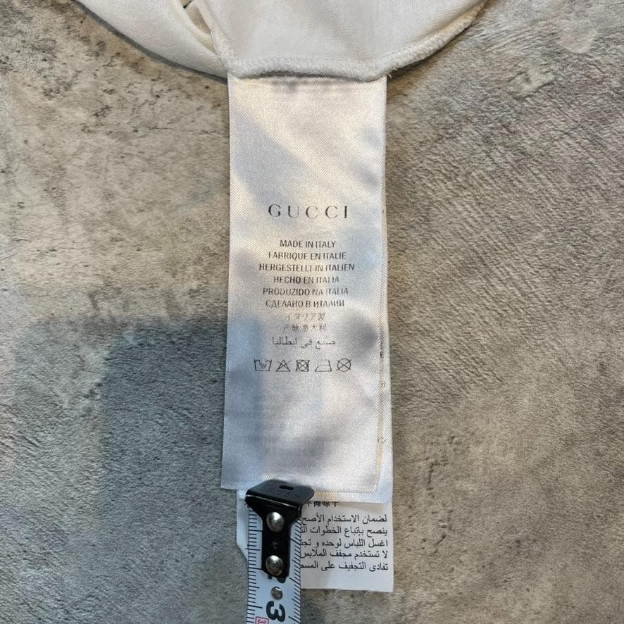 GUCCI ロゴ プリント Tシャツ ホワイト 半袖 グッチ メンズ レディース