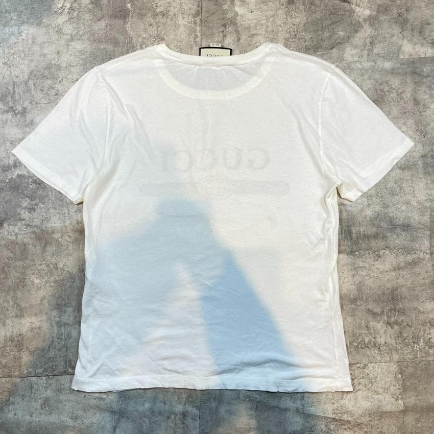 GUCCI ロゴ プリント Tシャツ ホワイト 半袖 グッチ メンズ レディース