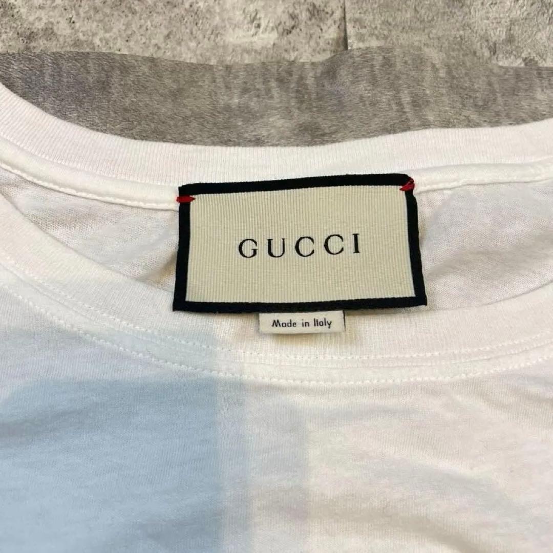 GUCCI ロゴ プリント Tシャツ ホワイト 半袖 グッチ メンズ レディース