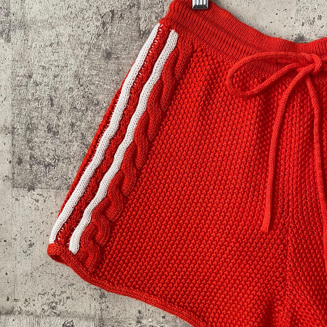 GUCCI adidas グッチ アディダス ショート パンツ ニット赤　レッド