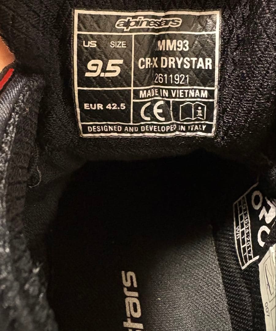 バイクウェア・装備 alpinestars CR-X DRYSTAR