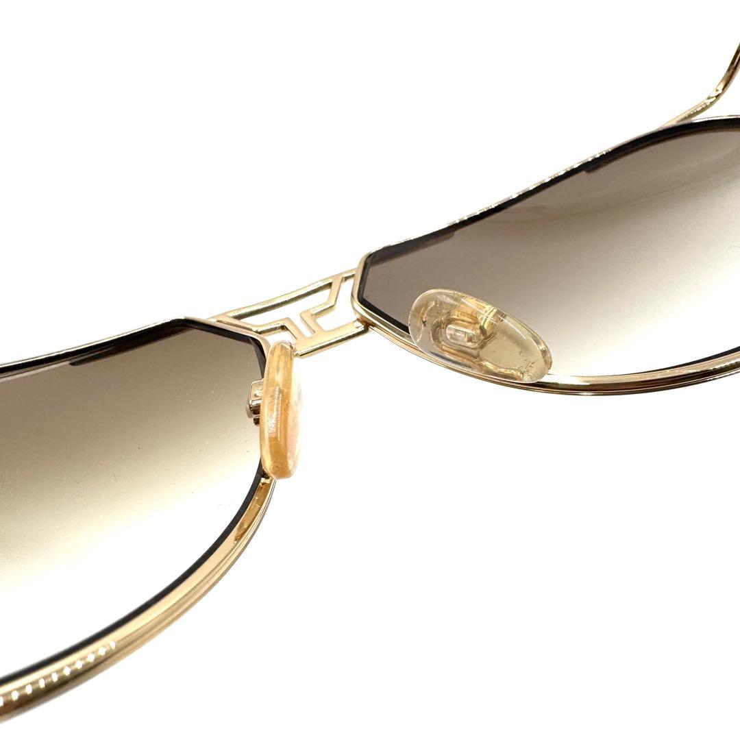 【美品】CAZAL カザール サングラス ゴールドフレーム×ブラウングラデレンズ