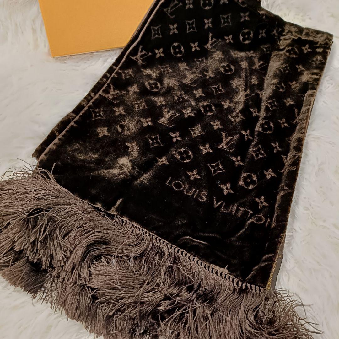 ヴィトン✨　マフラー　M71993 ブラウン　エシャルプブルール