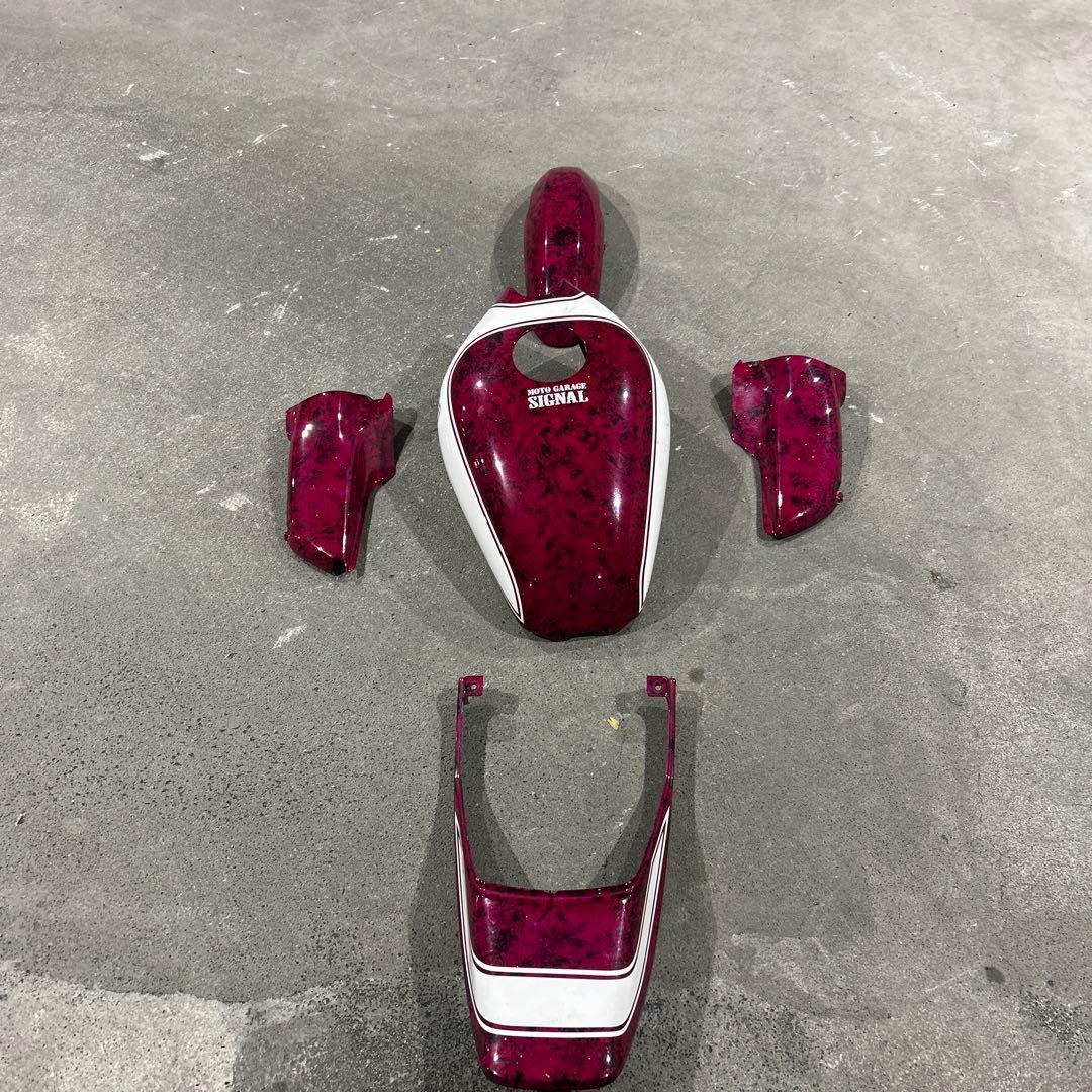 Kawasaki ゼファー400用 外装セット一式 ワインレッド