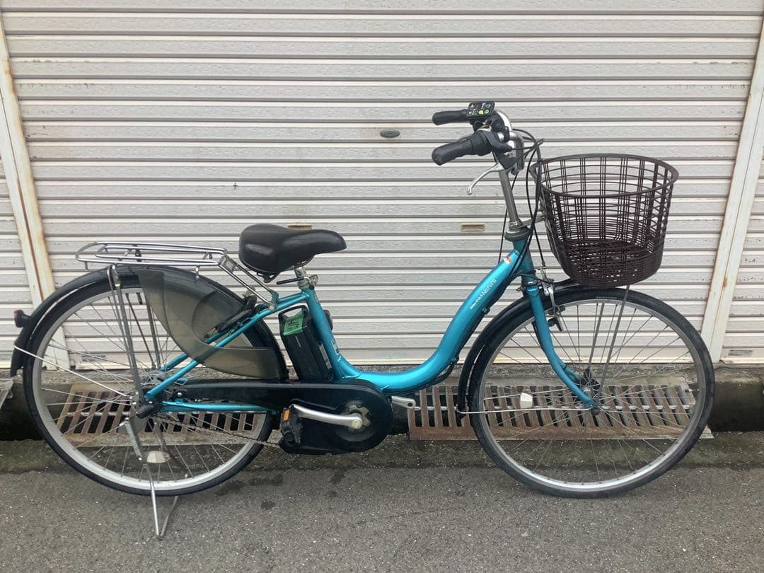 ヤマハ新機種電動アシスト自転車pas natura26インチブルーアルミボディー