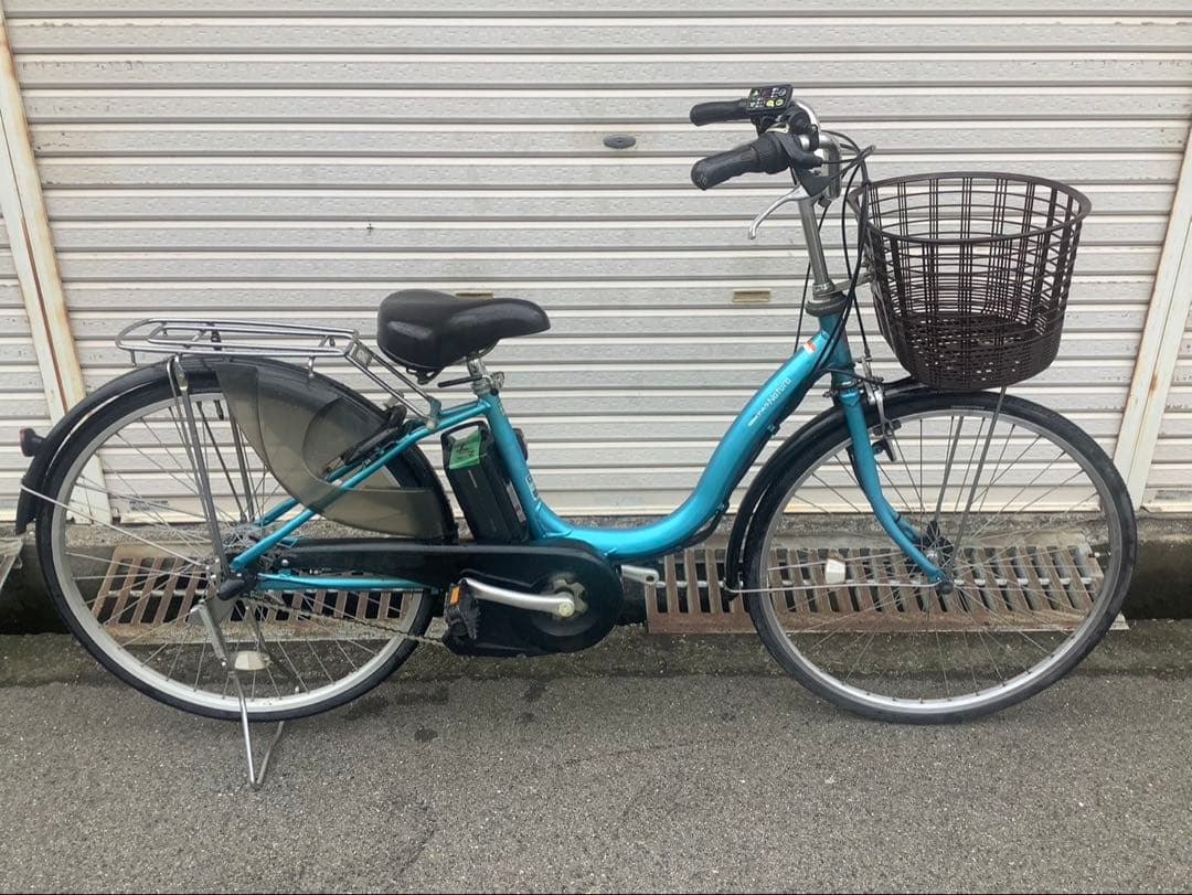 ヤマハ新機種電動アシスト自転車pas natura26インチブルーアルミボディー