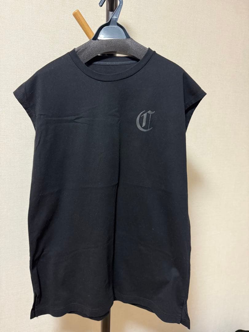 CRONOS ブラック ノースリーブ L クロノス