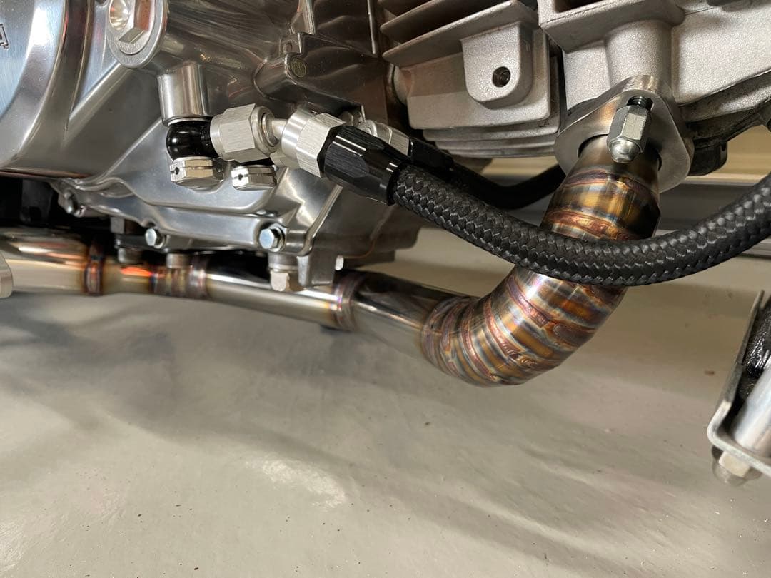 【マサ】モンキー　ワンオフ　マフラー　ショート管　車高短　ステンレス製