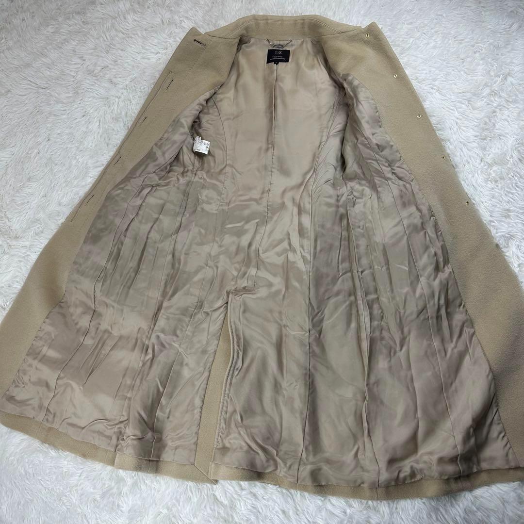 23区✨ウール カシミヤ アンゴラブレンド ロングコート ベージュ サイズ38