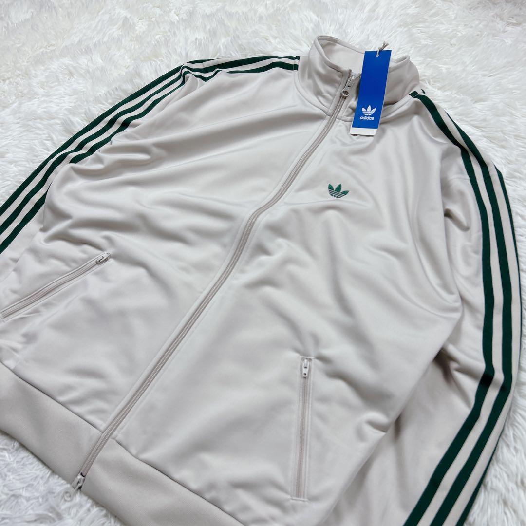 新品　ベッケンバウアー　アディダス　トレフォイル　ロゴ刺繍　ベージュ　男女兼用