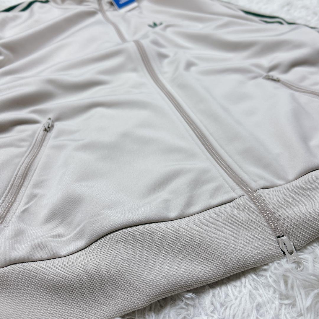 新品　ベッケンバウアー　アディダス　トレフォイル　ロゴ刺繍　ベージュ　男女兼用