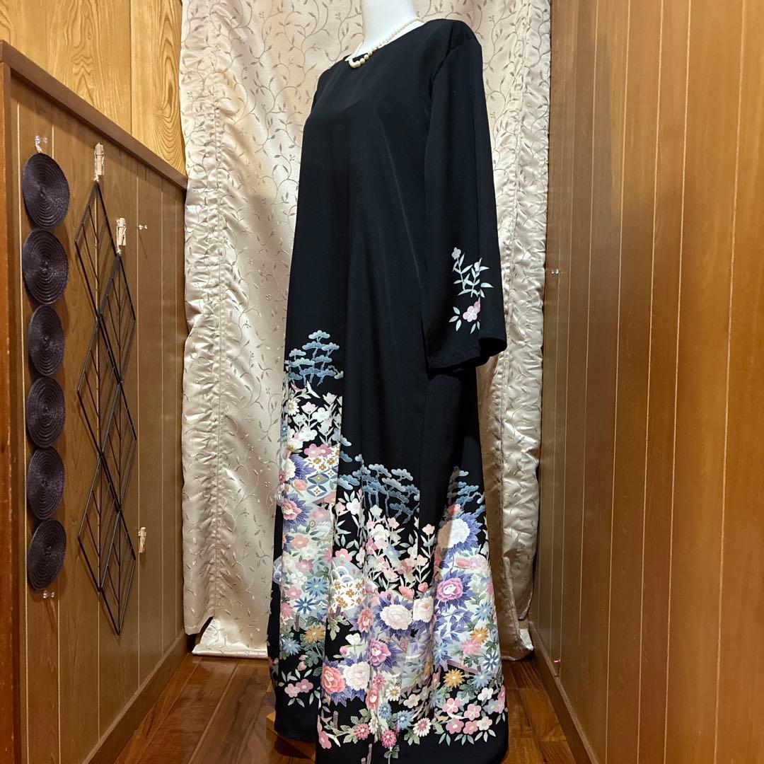 NO 117着物リメイクワンピース　留袖リメイクワンピース