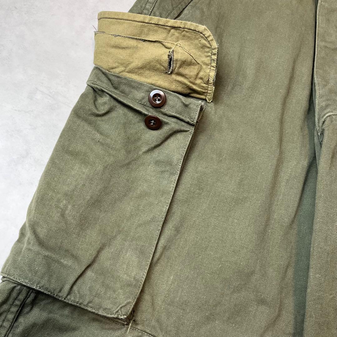 実物 M-47 後期 ヘリンボーン カーゴパンツ カーキ 23 フランス軍