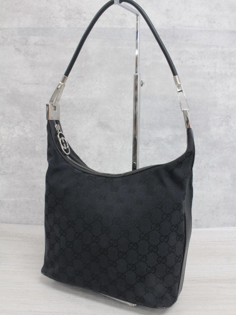 ▲GUCCI/グッチ ショルダーバッグ ワンショルダー GG柄 ブラック