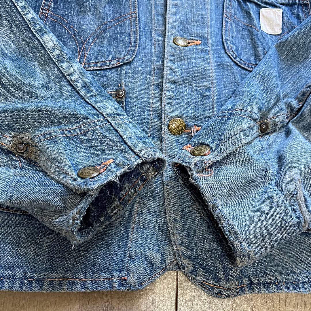 グ*ン様 40s Tuf-nut ショート丈カバーオール 襟付きエンジニアジャケ