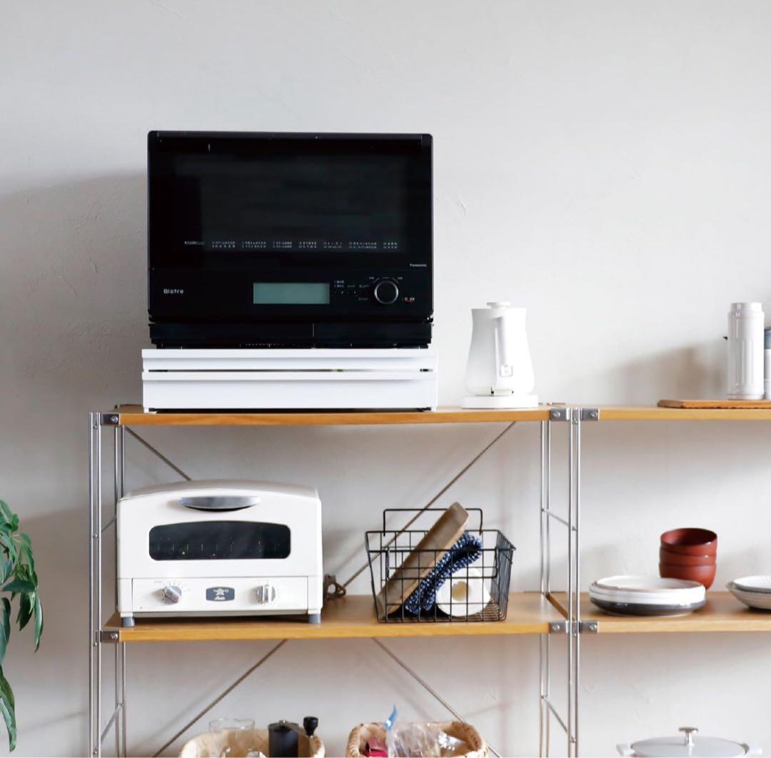 レンジラック ホワイト 幅50×奥行40.5×高10.8cm レンジ下収納