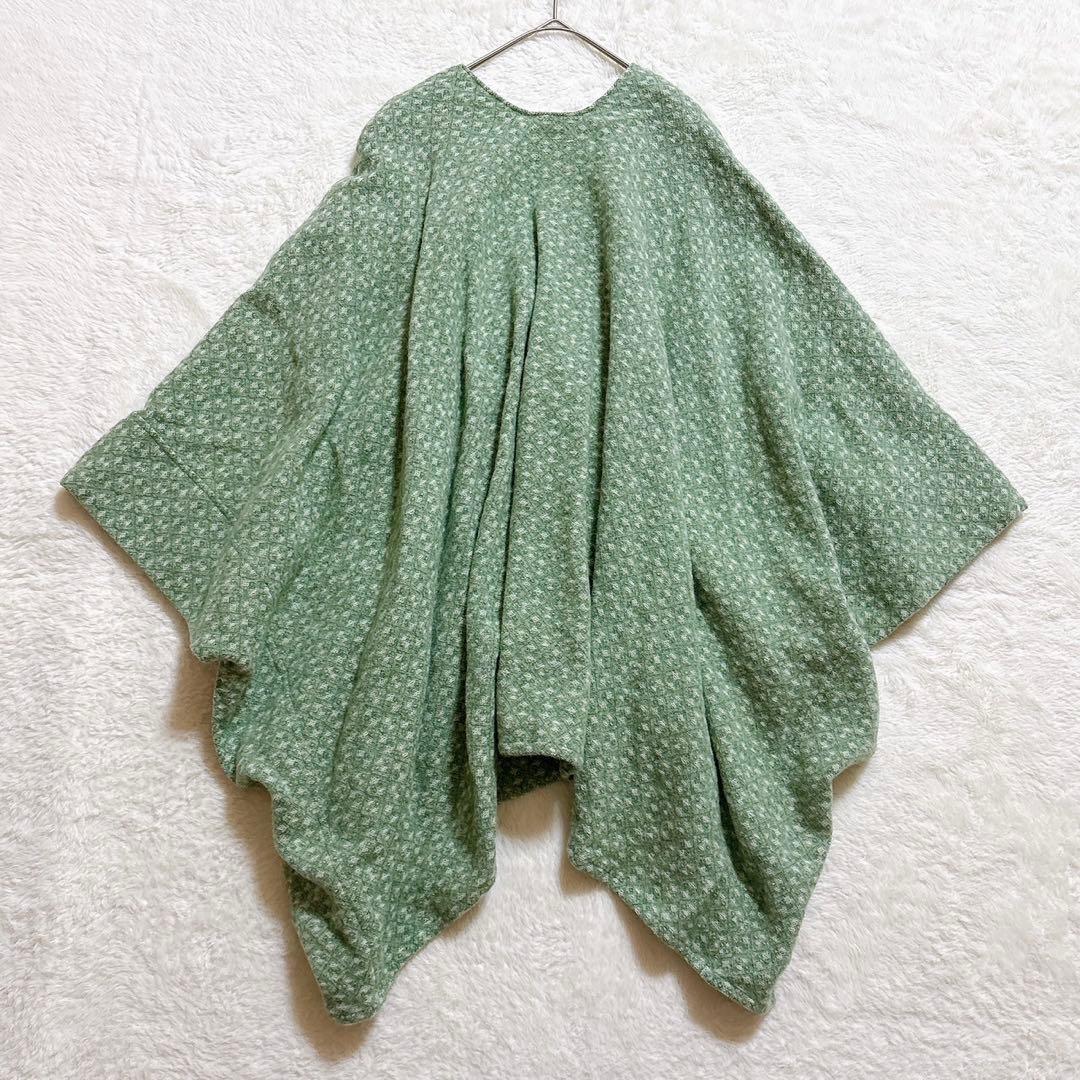 [超美品]SOU・SOU ソウソウ ポンチョ グリーン F