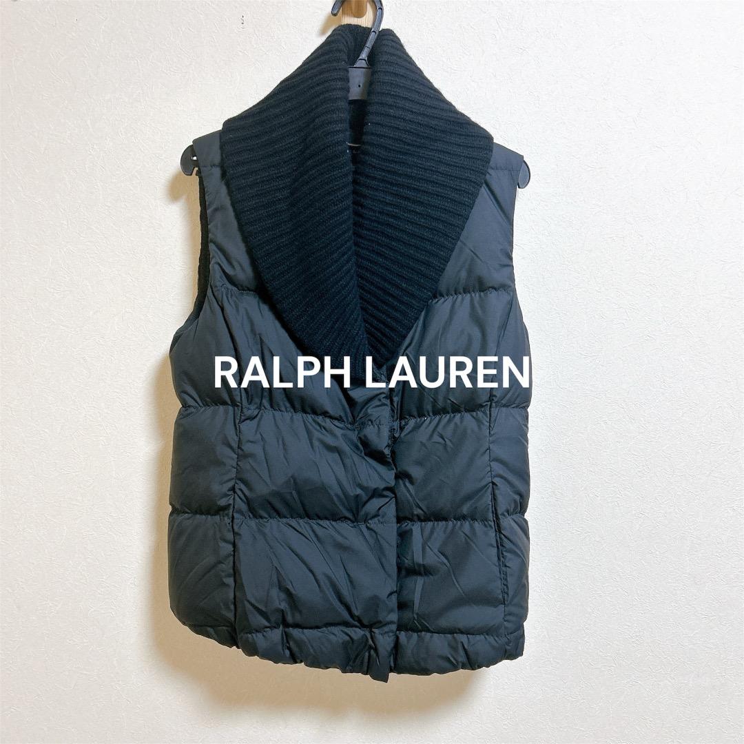RALPH LAUREN カシミヤ混ショールカラー ダウンベスト