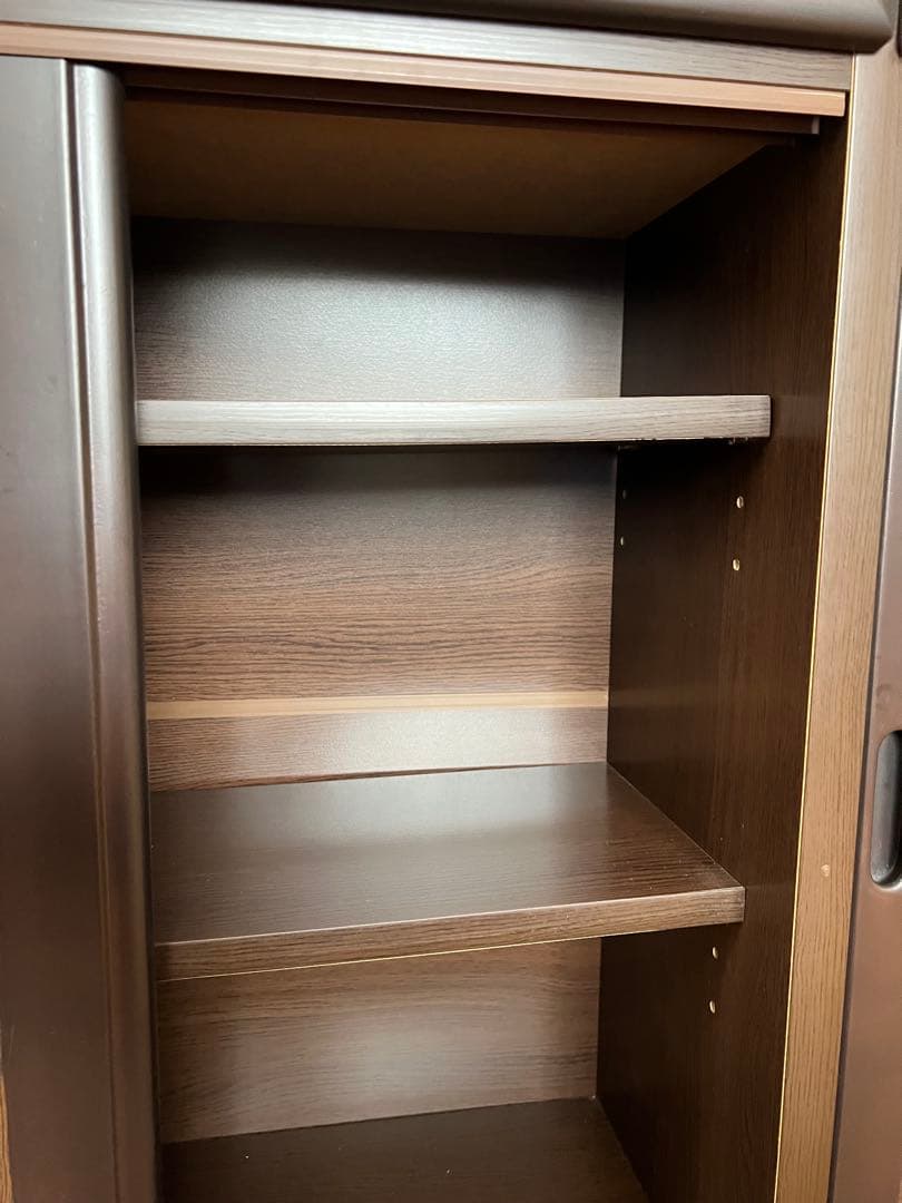 【たのメル便対応】カウンター下引き戸キャビネット カウンター下収納 取説あり