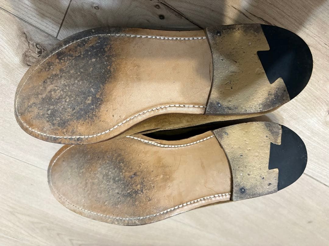 オールデン　ライトブラウン スエード ローファー